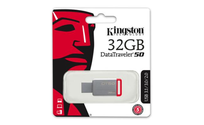 Kingston 32GB DT50 USB 3.0 Flash Drive (Blue)